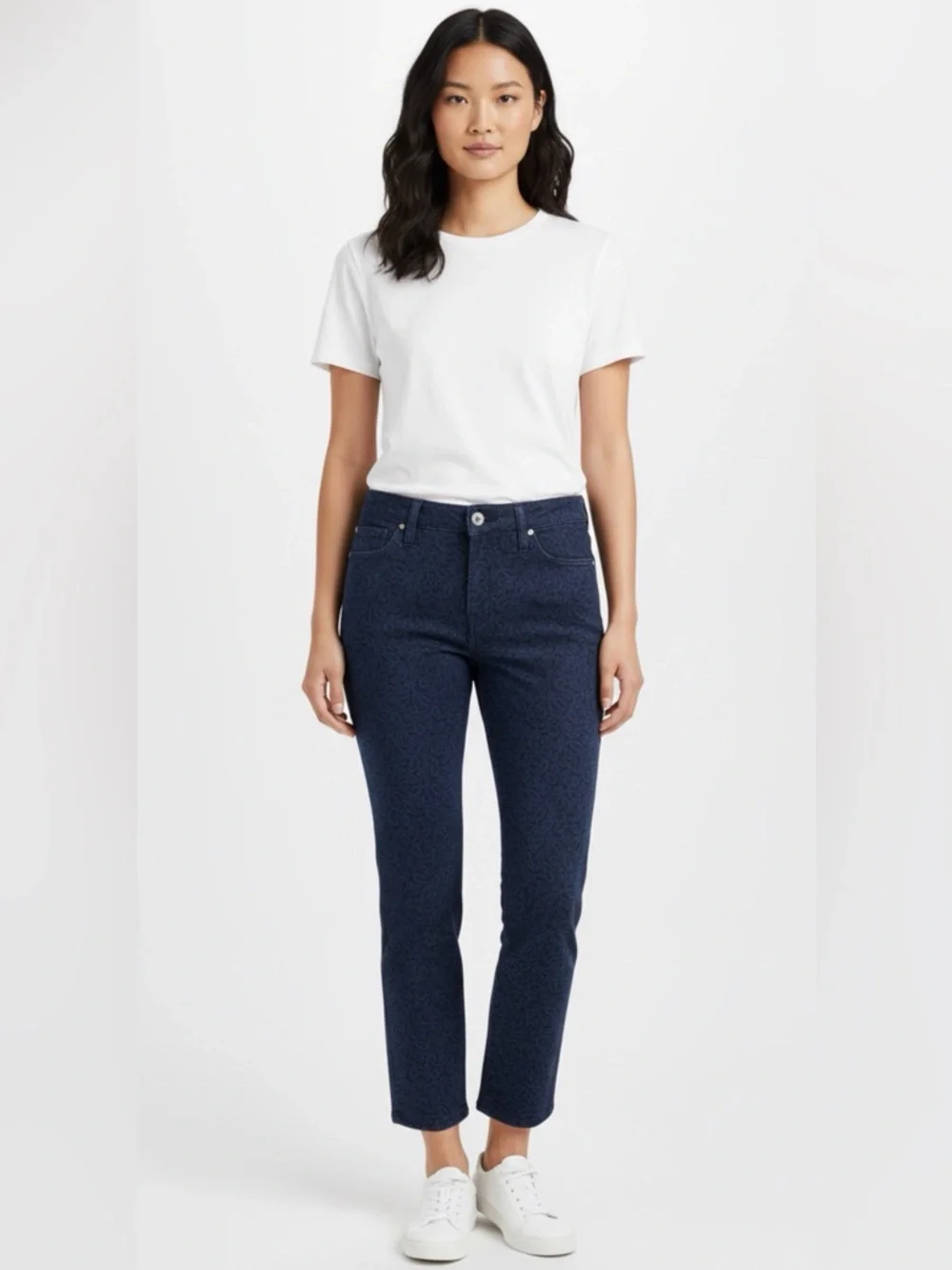 Club Monaco Women’s Paisley Print Ankle Denim Pants